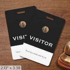 Tarjeta De Identificación Solicitud de devolución de insignia de visitante d