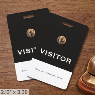 Tarjeta De Identificación Solicitud de devolución de insignia de visitante d