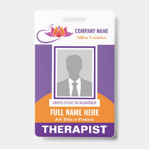 Tarjeta De Identificación Soporte Emocional de Photo Health Cualquier Planti