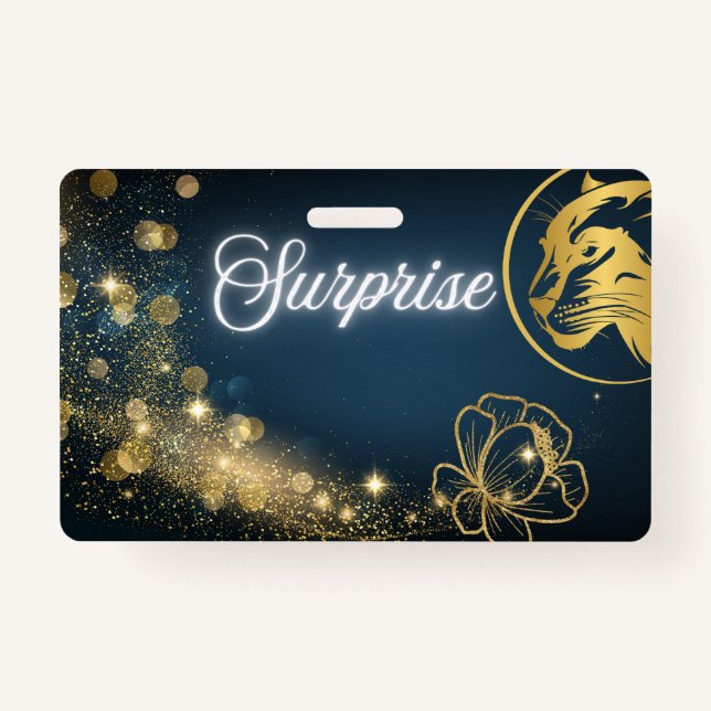 Tarjeta De Identificación Sorpresa de la estrella del tiroteo de oro (Anverso)