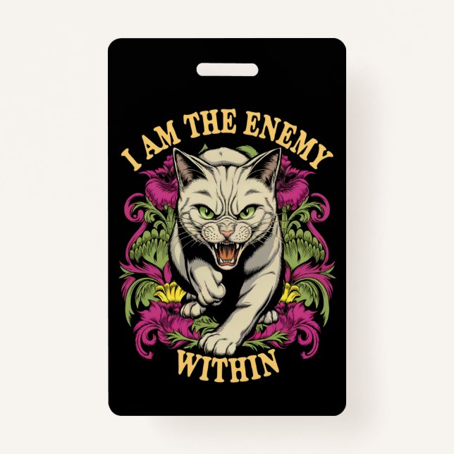 Tarjeta De Identificación Soy El Enemigo Dentro De Harris Walz 2024 (Anverso)