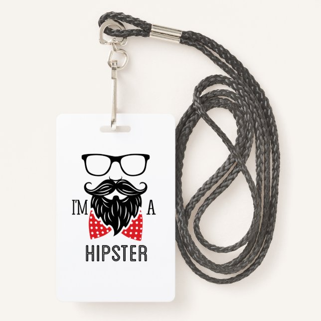 Tarjeta De Identificación Soy Hipster (Anverso son cordón)