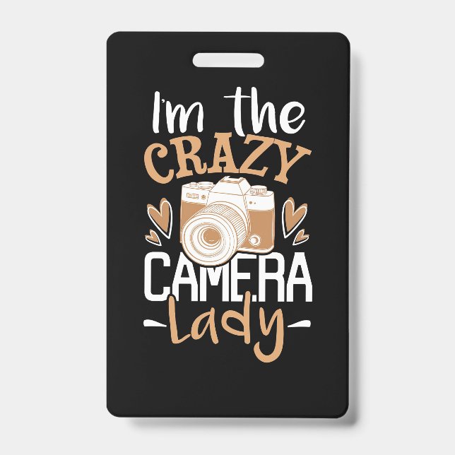 Tarjeta De Identificación Soy La Loca Camarera (Parte frontal)