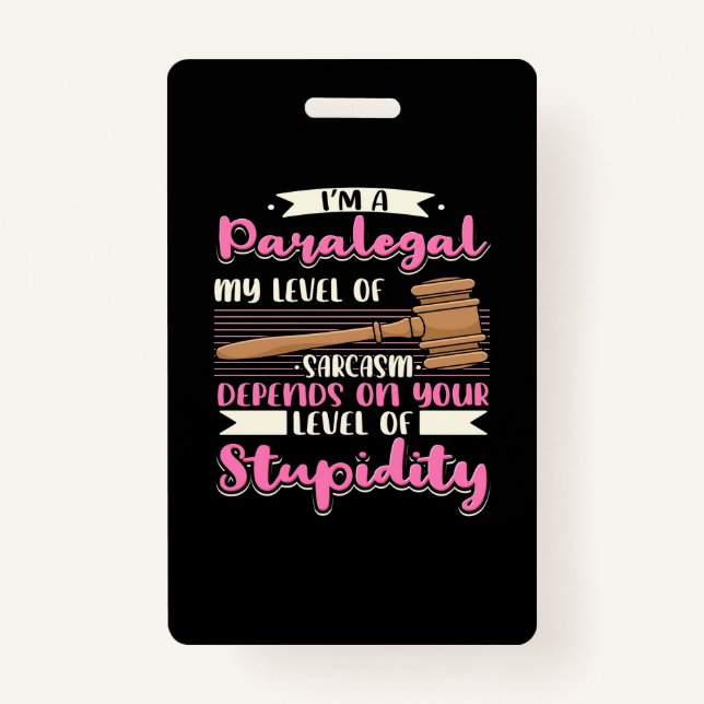 Tarjeta De Identificación Soy Paralegal (Anverso)