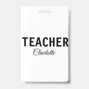 Tarjeta De Identificación Soy profesor escuela Universidad agregue su nombre