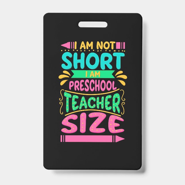 Tarjeta De Identificación Soy profesora de preescolar (Parte frontal)