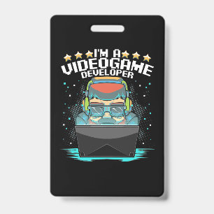 Tarjeta De Identificación Soy Un Desarrollador De Videojuegos