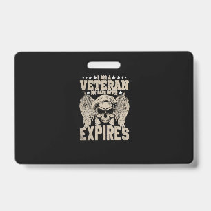 Tarjeta De Identificación soy un veterano, mi juramento nunca expira