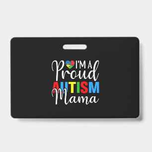 Tarjeta De Identificación Soy una orgullosa mamá de autismo