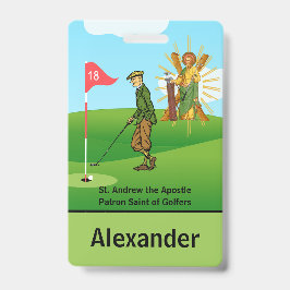 Tarjeta De Identificación SS. Andrew y Jude con 2 distintivos para los jugad