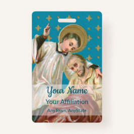 Tarjeta De Identificación St Aloysius Gonzaga & Plague Victim (Estilo 1; M06