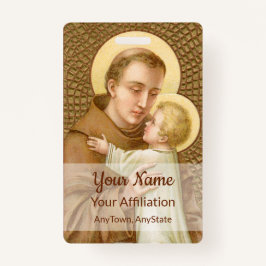 Tarjeta De Identificación St. Anthony y el niño de Cristo (JM 05; estilo 1)