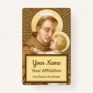 Tarjeta De Identificación St. Anthony y el niño de Cristo (JM 05; estilo 2)