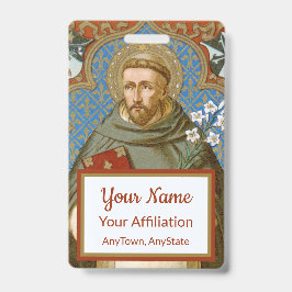 Tarjeta De Identificación St. Dominic de Guzman (BK 011)