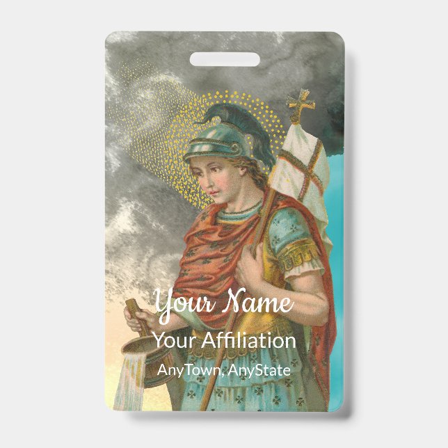 Tarjeta De Identificación St. Florian con cubo (ambos; M 019) (Parte frontal)