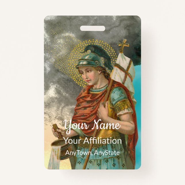 Tarjeta De Identificación St. Florian con cubo (humo; M 019) (Anverso)