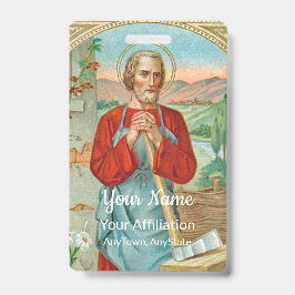 Tarjeta De Identificación St. Joseph el trabajador (BK 31)