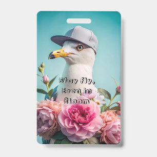 Tarjeta De Identificación Stay Fly, incluso en Bloom м Etiquetas y distintiv