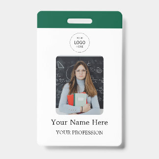 Tarjeta De Identificación Stylish Custom Company Employee Photo Badge