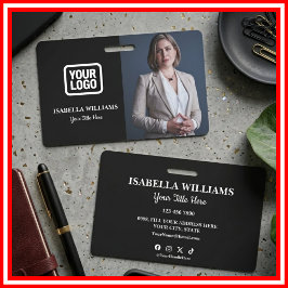 Tarjeta De Identificación Su Logotipo Aquí Moderno Nombre del Personal de Fo