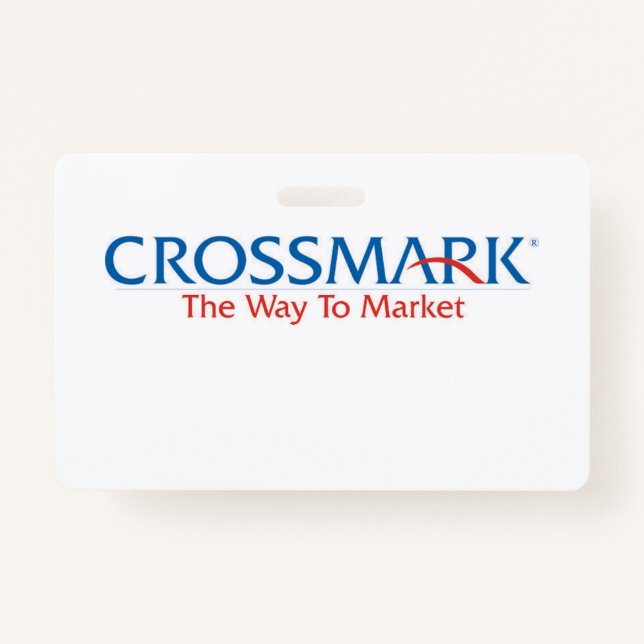 Tarjeta De Identificación su nombre aquí cross mark (Anverso)