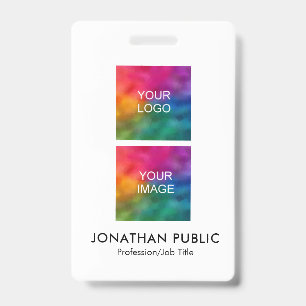 Tarjeta De Identificación Sube el logotipo de tu empresa aquí Foto del emple