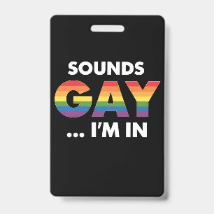 Tarjeta De Identificación Suena gay Estoy orgulloso de ser arcoíris LGBTQ