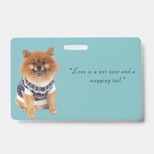 Tarjeta De Identificación Suéter para Perro Poochie | (Parte frontal)
