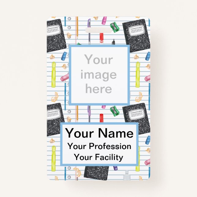 Tarjeta De Identificación Suministros de escritura para personalizados - Ins (Anverso)