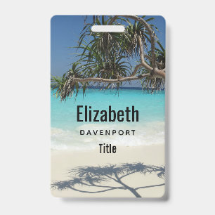 Tarjeta De Identificación Sunny Tropical Beach Ocean Paradise