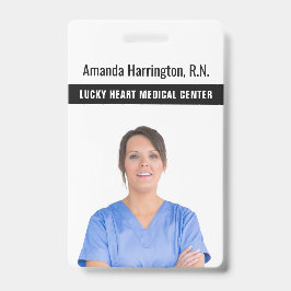 Tarjeta De Identificación SUS insignias de TEXTO y FOTO