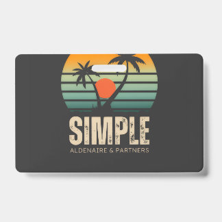 Tarjeta De Identificación T-shirt Simple Sunset - Tropical vibes design