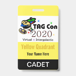 Tarjeta De Identificación TAG Con 2020 - Cuadrante Amarillo - Cadete