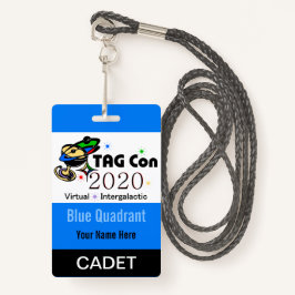 Tarjeta De Identificación TAG Con 2020 - Cuadrante Azul - Insignia Cadet