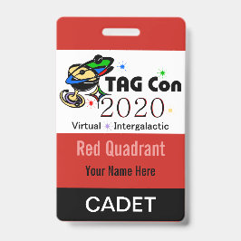 Tarjeta De Identificación TAG Con 2020 - Cuadrante Rojo - Insignia de Cadete