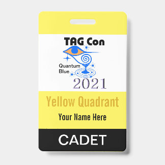 Tarjeta De Identificación TAG Con 2021 - Cuadrante Amarillo - Insignia de Ca