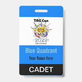 Tarjeta De Identificación TAG Con 2022 - Cuadrante Azul - Insignia Cadet
