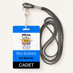 Tarjeta De Identificación TAG Con 2022 - Cuadrante Azul - Insignia Cadet