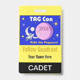 Tarjeta De Identificación TAG Con 2025 - Cuadrante Amarillo - Insignia de Ca