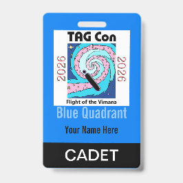 Tarjeta De Identificación TAG Con 2026 - Blue Quadrant - Cadet Badge