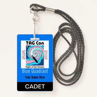 Tarjeta De Identificación TAG Con 2026 - Blue Quadrant - Cadet Badge