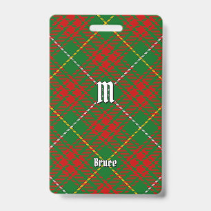 Tarjeta De Identificación Tartan de caza Clan Bruce