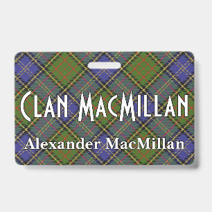 Tarjeta De Identificación Tartan de caza del clan MacMillan Snappy
