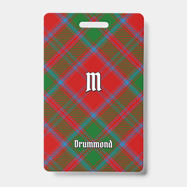 Tarjeta De Identificación Tartan del Clan Drummond (Parte frontal)