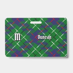 Tarjeta De Identificación Tartan del Clan Duncan