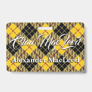 Tarjeta De Identificación Tartan del Clan MacLeod de Lewis