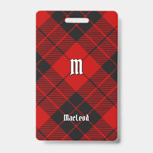 Tarjeta De Identificación Tartan del Clan Macleod de Raasay