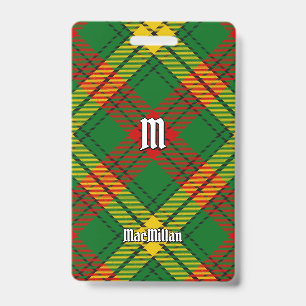 Tarjeta De Identificación Tartan del Clan MacMillan