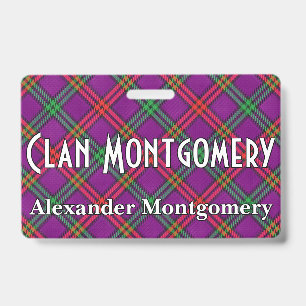 Tarjeta De Identificación Tartan del clan Montgomery Snappy
