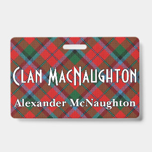 Tarjeta De Identificación Tartán rápido de MacNaughton MacNachtan del clan